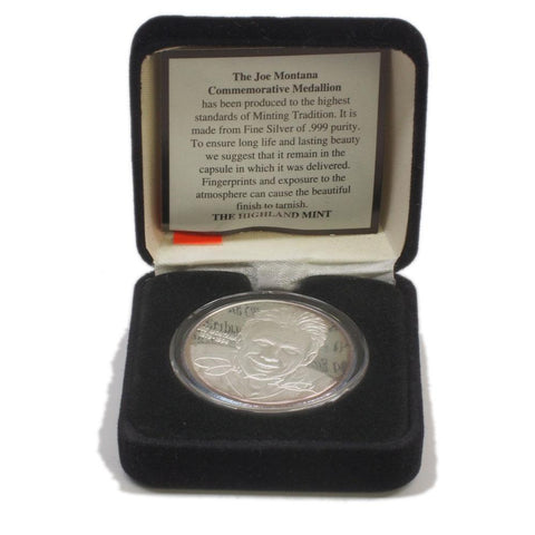 Joe Montana 1oz Commemorative Silver Medallion w/ COA