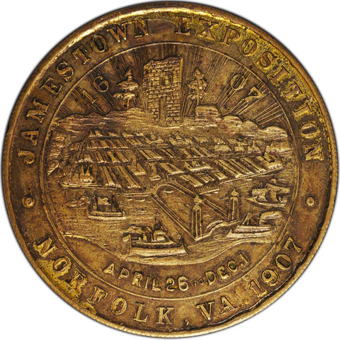 1907 Jamestown Tercentennial So-Called-Dollar HK.349 - Uncirculated Detail