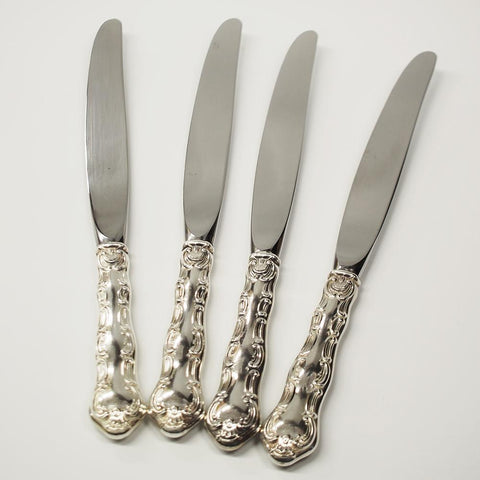 Four Gorham Sterling Silver Strasbourg Lunch Knives - No Mono