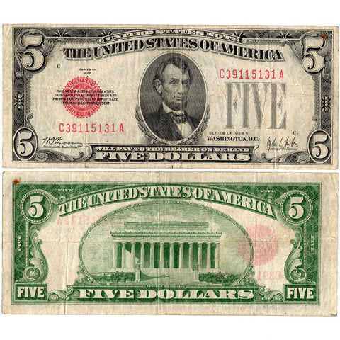 1928-A $5 Legal Tender Note Fr. 1526 - Very Fine