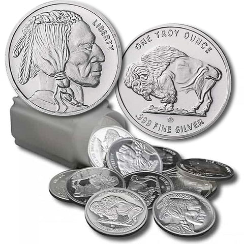 MPM Buffalo One Ounce .999 Silver Rounds - By The Coin or By The Roll