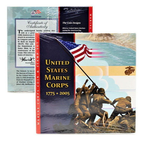 1775-2005 U.S. Marine Corps Coin & Stamp Set - Unopened