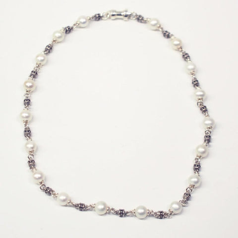 Michael Dawkins Sterling Silver Pearl Necklace