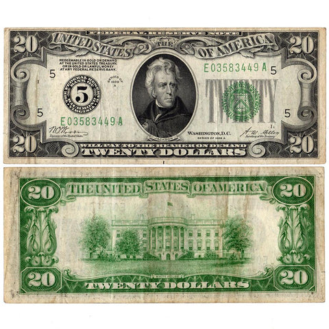 1928-A $20 Federal Reserve Star Note Richmond District Fr. 2051-E - Very Fine