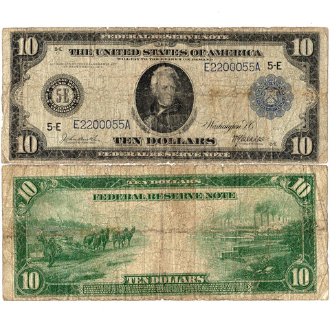 1914 $10 Federal Reserve Bank of Richmond Fr. 920 - Very Good