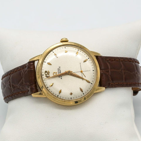 14K Gold 1952 Omega Automatic Cal. 342 Ref. F-6516 17 Jewel - Strong Runner