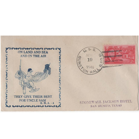 Nov. 19, 1946 "On Land and Sea and In the Air" WW2 Patriotic Cover