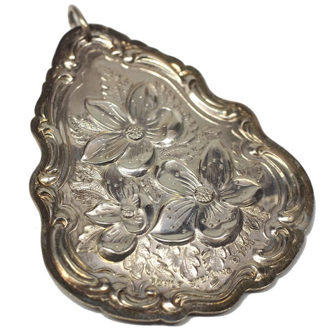 1983 Towle Silversmiths Sterling Silver Floral Medallion Ornament