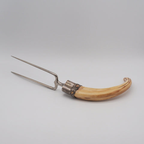 Meriden Sterling & Stainless Boar Tusk Meat Fork/Turkey Lifter