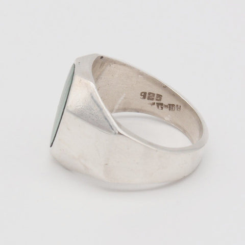 Gentleman's Malachite Sterling Silver Ring