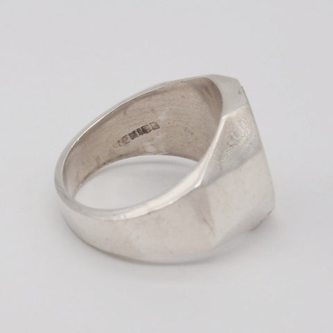 Gentleman's Malachite Sterling Silver Ring