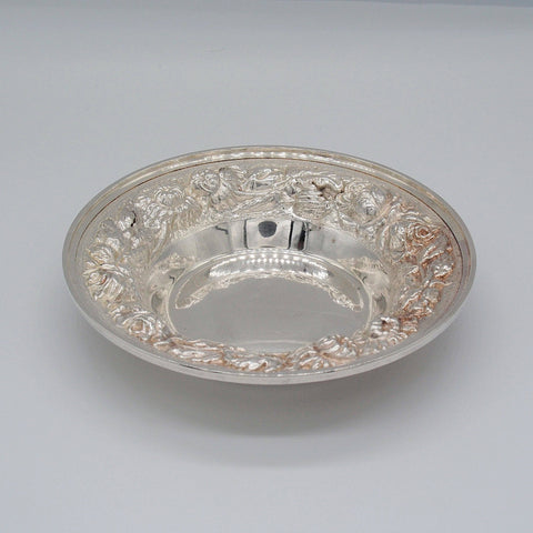 Stieff Rose Pattern Sterling Silver Candy Dish