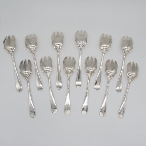 S. Kirk & Son Co. Ice Cream Forks with Monogram Set of 12