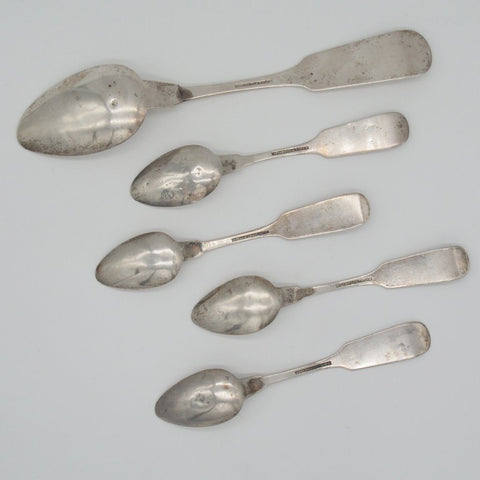 Silver Mitchell & Tyler (Richmond,VA) , Lrg. Serving Spoon + 4 Teaspoons