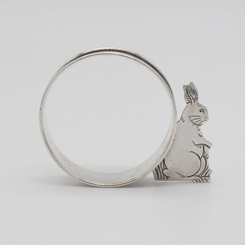 Webster Sterling Silver Rabbit Napkin Ring Holder