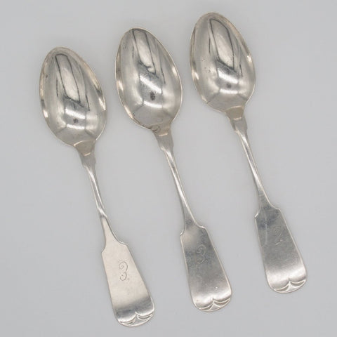3 Whiting Coin Silver Spoons