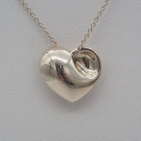 Tiffany & Co. Sterling Silver Folded Heart Necklace