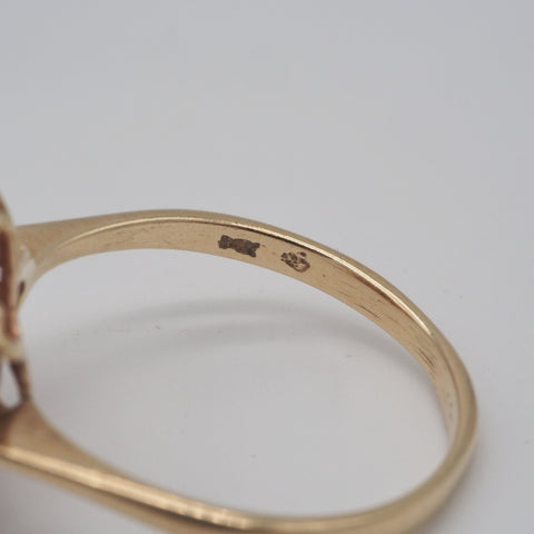 14K Gold Natural Ruby & Diamond Ring
