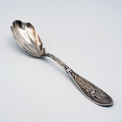 Whiting Shell Sterling Silver Sugar Spoon
