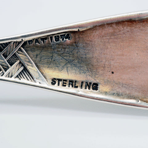 Whiting Shell Sterling Silver Sugar Spoon