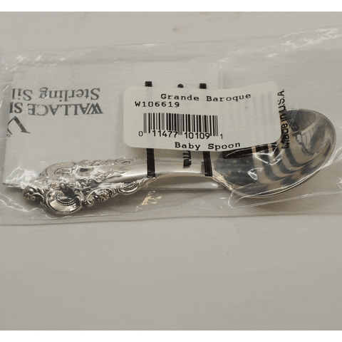 Wallace Grand Baroque Baby Fork & Spoon Sealed in Packaging