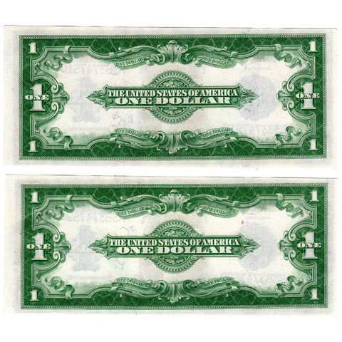 Pair of Consecutive 1923 U..S. Large Size Silver Certificates Fr. 237 - Crisp Uncirculated