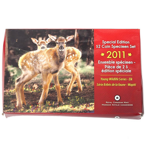 2011 Canada Special Edition $2 Coin Specimen Set "Young Wilderness Series" - Elk