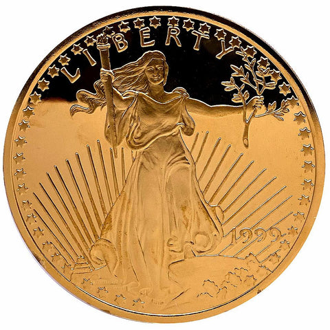 Washington Mint Quarter Pound (4 toz) .999 Silver Round, 24K Gold Plated - In Capsule & Box