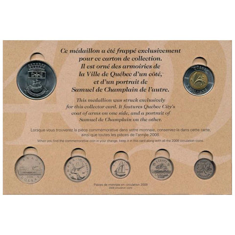 2008 Quebec 400th Anniversary Collector Card Coin Set