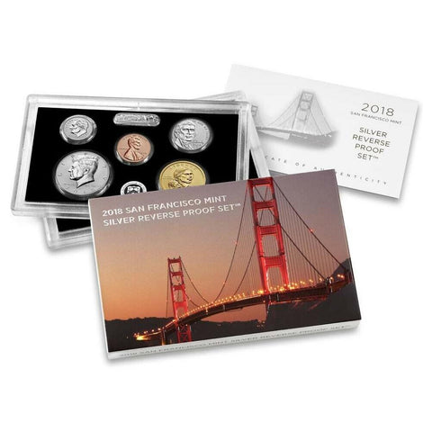 2018-S San Francisco Mint Silver Reverse Proof Set