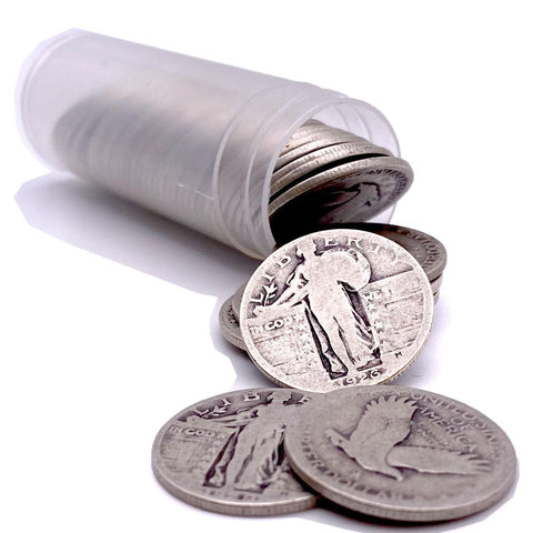 40-Coin Rolls ($10) of Standing Liberty Quarters - Full Date Avg. Circulated