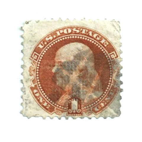 Scott #112 1869 1¢ Benjamin Franklin - Used