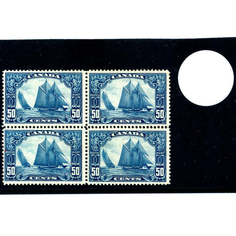 Canada Scott #158 1929 50c Bluenose Block of Four - VF Mint NH OG