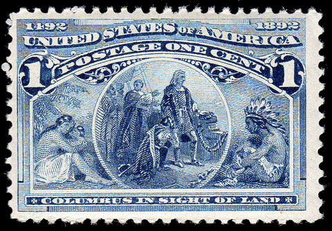 Scott #230 1893 Columbian Exposition 1¢ Blue - OG N.H. F/VF