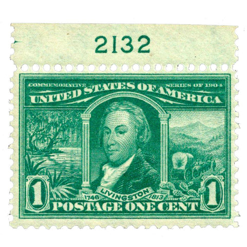 Scott #323 1904 1¢ Robert Livingston/Louisiana Purchase - VF LH OG