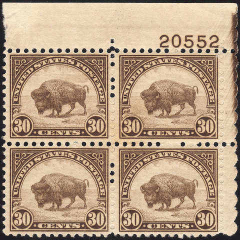 Scott #569 15¢ American Buffalo Block of Four - Mint OG N.H. VF