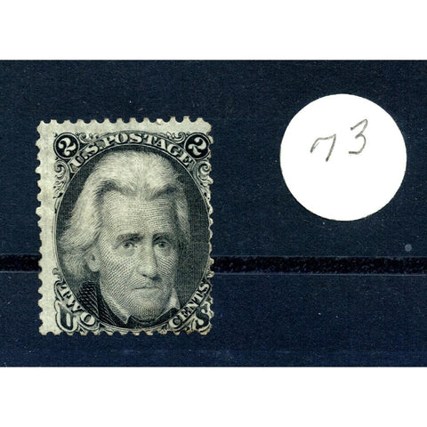 Scott #73 1861 2¢ Andrew Jackson - F H Partial Gum