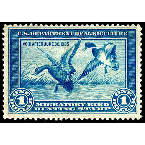Scott #DW1 1934 $1 Federal Duck Stamp - Mint LH VF