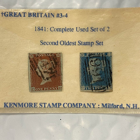 Great Britain 1840 1¢ Penny Black Scott #1 S/L - Used (Bonus #3 & #4)
