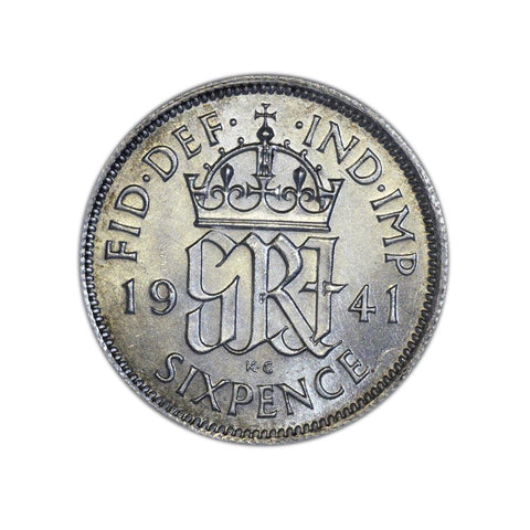 1941 Great Britain Four Silver Coin Set - PQ Brilliant Uncirculated