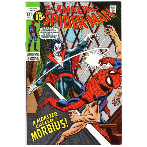 1971 Amazing Spiderman #101 Marvel Comics - 1st Appearance Morbius - Fine+