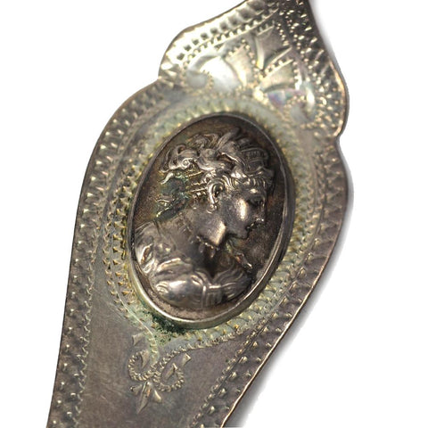 1877 Clemens Oskamp Sterling Medallion Spoon