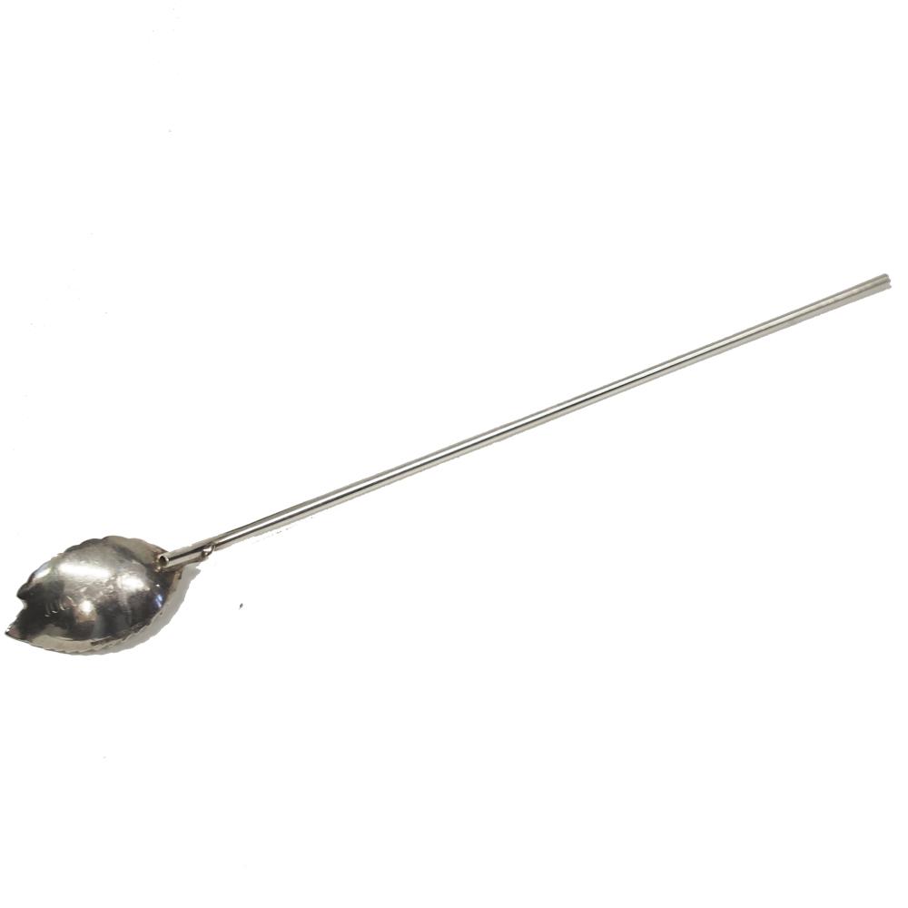 Bar Lux Stainless Steel Julep Spoon Straw - 5 inch - 2 Count Box, Silver