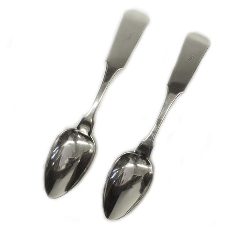 Pair of Vintage W. Mitchell J. Richmond Coin Silver Serving Spoons