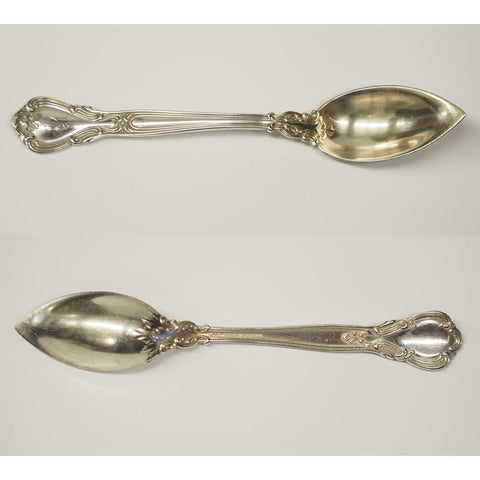 Six Gorham Chantilly Sterling Silver Grapefruit Spoons
