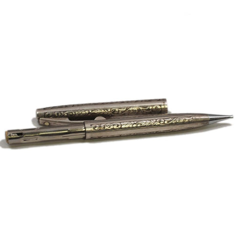 Vintage Sheaffer "Grapes & Leaves" Sterling Pencil and Ballpoint Pair