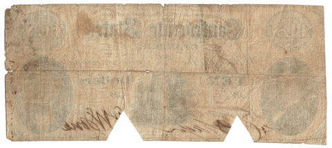T-25 Sept. 2 1861 $10 Confederate States of America (C.S.A.) PF-1/Cr.168 - Net VG/F COC