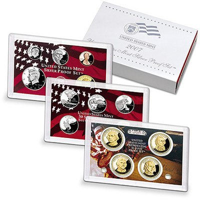 2007-S Statehood 14 Coin Silver Proof Set, In Original Mint Box with COA