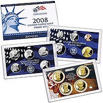 2008-S Statehood 14 Coin Clad Proof Set, In Original Mint Box with COA