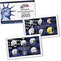 2005-S Statehood 11 Coin Clad Proof Set, In Original Mint Box with COA